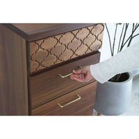 【軒先渡し】ゼリージュ チェスト 幅440×奥行400×高さ940mm ブラウン 54678720 1台（直送品）