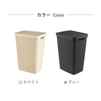 CURVER Jute ジュート ふた付きバスケット 58L グレー かご 4545229158850 1個