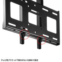 サンワサプライ 壁面固定式ディスプレイ金具 65型まで対応 幅500×奥行51×高さ420mm ブラック CR-PLKG18BK 1台（直送品）