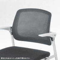 サンワサプライ 平行スタッキングミーティングチェア 幅595×奥行585×高さ840mm グレー SNC-ST10GY 1セット(2脚入)（直送品）