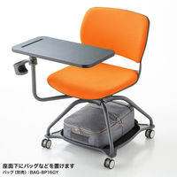 サンワサプライ ミーティングチェア テーブル付き オレンジ SNC-T165D 1脚（直送品）