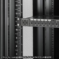 サンワサプライ 19インチラック メッシュ(18U) 幅600×奥行600×高さ1030mm ブラック CP-SVNA1860MBK 1台（直送品）