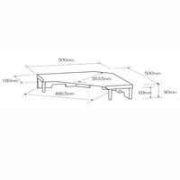 【軒先渡し】コイズミファニテック ULTAGE デスクシェルフ/コーナー 幅500×奥行500×高さ90mm KWA-318MOBK 1台（直送品）