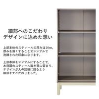 PREDONA（プレドナ）スチールシェルフ  オープン 下置き用 1段 幅800×奥行400×高さ580mm モカブラウン ラウンド脚　1台(2梱包)（取寄品）