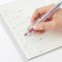 無印良品 こすって消せる3色ボールペン ノック式 半透明 0.5mm 黒/赤/青 良品計画