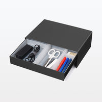 無印良品 スチールモニタースタンド 引出付 ダークグレー 約幅320×奥行230×高さ110mm 良品計画