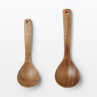 無印良品 アカシア 汁ものスプーン 大 約長さ20.5cm 1セット（1本×2） 良品計画