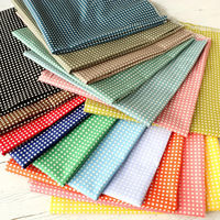 Happy Sweet Collection チェック スケア プリント生地 巾約110cm 水色 10mカット HS1287-5-10M（直送品）