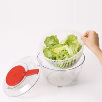 サラダスピナー 野菜水切り ViV Sサイズ レッド 直径21×高さ14cm 日本製 1セット（3個）