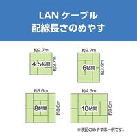ナカバヤシ カテゴリー7 LANケーブル ブラック 3m C7-030BK 1本