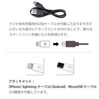 ピースアップ 多機能防災コンパクトラジオライト (ブラック) 10001733BK 1個