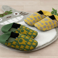 センコー となりのトトロ トトロかかとニット スリッパ 約22-24cm グリーン TOB231012 1足（直送品）