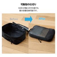 トラベルポーチ 圧縮袋 旅行 便利グッズ 容量約12L 高耐久素材 ブラック BMA-TRCS01MBK エレコム 1個