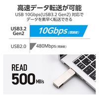 SSD 外付け 250GB 回転式 USB-C/A両対応 USB3.2(Gen2) ESD-EPA0250GSV エレコム 1個