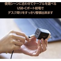USB充電器 タイプC PD 65W USB-C×2 ILMF ブラック MPA-ACCP43BK-IL エレコム 1個