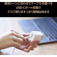 USB充電器 タイプC PD 65W USB-C×2 ILMF ホワイト MPA-ACCP43WH-IL エレコム 1個