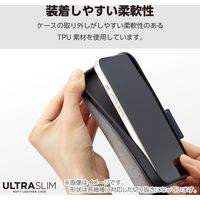 AQUOS wish4(SH-52E)/レザーケース/手帳型/UltraSlim/薄型/磁石付き/ネイビー PM-S241PLFUNV 1個
