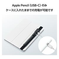 アップルペンシルホルダー バンドタイプ レザー調 ケース マグネットフラップ ブラック TB-APE2UBLMBK エレコム 1個