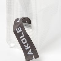 （SPA&TRAVEL）スクエアポーチ クリア×チャコール LAKOLE/ラコレ