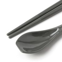 モノクロ箸&スプーンセット ブラック LAKOLE/ラコレ