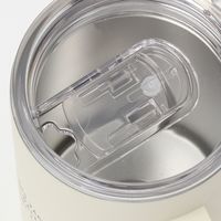 【LAKOLE/ラコレ】 【保温保冷】フタ付きステンレスマグ（350ml） アイボリー