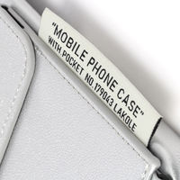 ポケット付きPUレザーiPhoneケース （iPhone13/14） シルバー LAKOLE/ラコレ