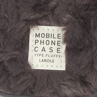 ふわふわウェーブスタンドiPhoneケース iPhone14PRO チャコール LAKOLE/ラコレ