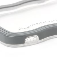 【LAKOLE/ラコレ】 ウェーブデザインiPhoneケース【iPhone13/14】 ブルー