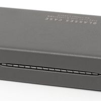 ハードメガネケース（スリム） チャコール LAKOLE/ラコレ