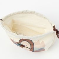 （世界の名作）マチ付き巾着ポーチ モナリザ 1セット（2個） LAKOLE/ラコレ