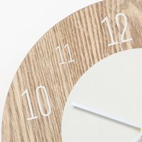 ウッド掛け時計 ホワイト LAKOLE/ラコレ