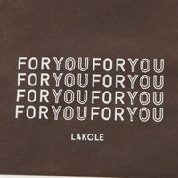 不織布巾着ギフトバッグ（M） ブラウン 1セット（2個） LAKOLE/ラコレ