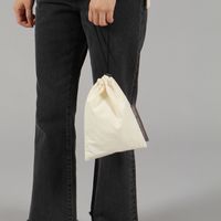 【LAKOLE/ラコレ】 （SPA&TRAVEL）巾着（S） アイボリー 1セット（2個）