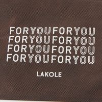 不織布巾着ギフトバッグ（S） ブラウン 1セット（2個） LAKOLE/ラコレ