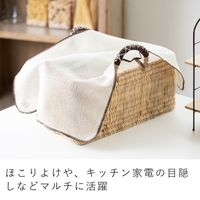 &NE マルチに活躍 大きなディッシュタオル 食器拭き クロス メッシュ生地 約60×35cm ナチュラルブラウン 1枚 日本製 エヌ・エレファント