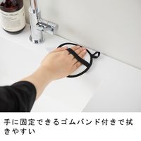 &NE nikii ラウンドクロス ちょい拭き 両面ふきん ブラック ループ付き 1個（2枚入）エヌ・エレファント