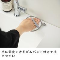 &NE nikii ラウンドクロス ちょい拭き 両面ふきん グレー ループ付き 1個（2枚入）エヌ・エレファント