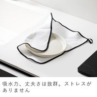 &NE nikii ディッシュクロス 食器拭き ふきん ブラック ループ付き 1枚 エヌ・エレファント