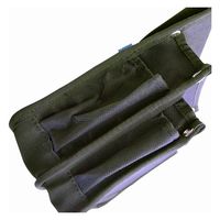 コヅチ 内側ポケット付ナイロン腰袋 A2 黒 1セット(3個)（直送品）