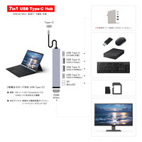 ドッキングステーション USB Type-C接続 HDMI 8K PD100W 7ポート VV-UCDOCKHUB-5 1個