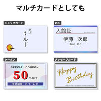 エレコム マルチカード 名刺 普通紙 標準口 白 名刺サイズ 両面印刷用 1袋（120シート入）（わけあり品）