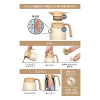 サーモス 卓上ポット 1000ml クリームホワイト TTB-1001 CRW 1個