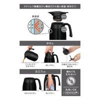 サーモス 卓上ポット 1500ml マットブラック TTB-1501 MTBK 1個