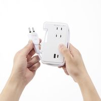 延長コード USB付 電源タップ 3個口 USB-A×1ポート USB-C×1ポート 0.9m ホワイト H2M50091U1CWH 1個