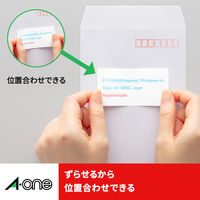 エーワン（A-one）ラベルシール ずらせるタイプ 宛名 プリンタ兼用 封筒 シール ステッカ― A4 四辺余白付 10面 18シート  42110