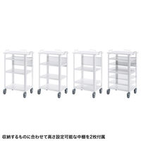 サンワサプライ マルチカート 幅640×奥行450×高さ983mm ホワイト RAC-FA8 1台（直送品）
