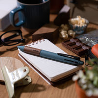 三菱鉛筆 ジェットストリーム × karimoku 多機能ペン 4&1 スチールブルー MSXE5KF05.71 1セット(1本×3)