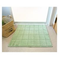 マルナカ 日本製バスマット:Mサイズ45x60cmグリーン 2356 1セット(10枚)（直送品）