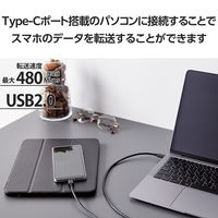 タイプCケーブル (USB-C to C) PD対応 100W 1.5m 黒 MPA-CC5P15BK エレコム 1本（直送品）