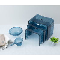 センコー チェッカー ウォッシュボール 洗面器 ブルーグレー KAS 1個（直送品）